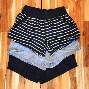 Three Pairs Athletic Works Soft Shorts -Size M